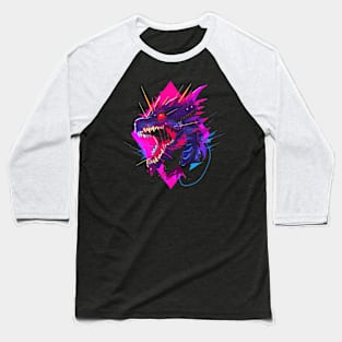 Synthwave Dragon Baseball T-Shirt